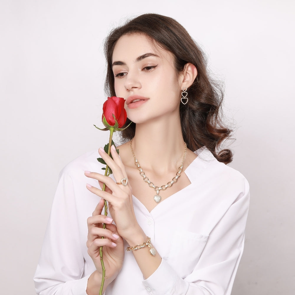 Patricia Ring with Clear Cubic Stones