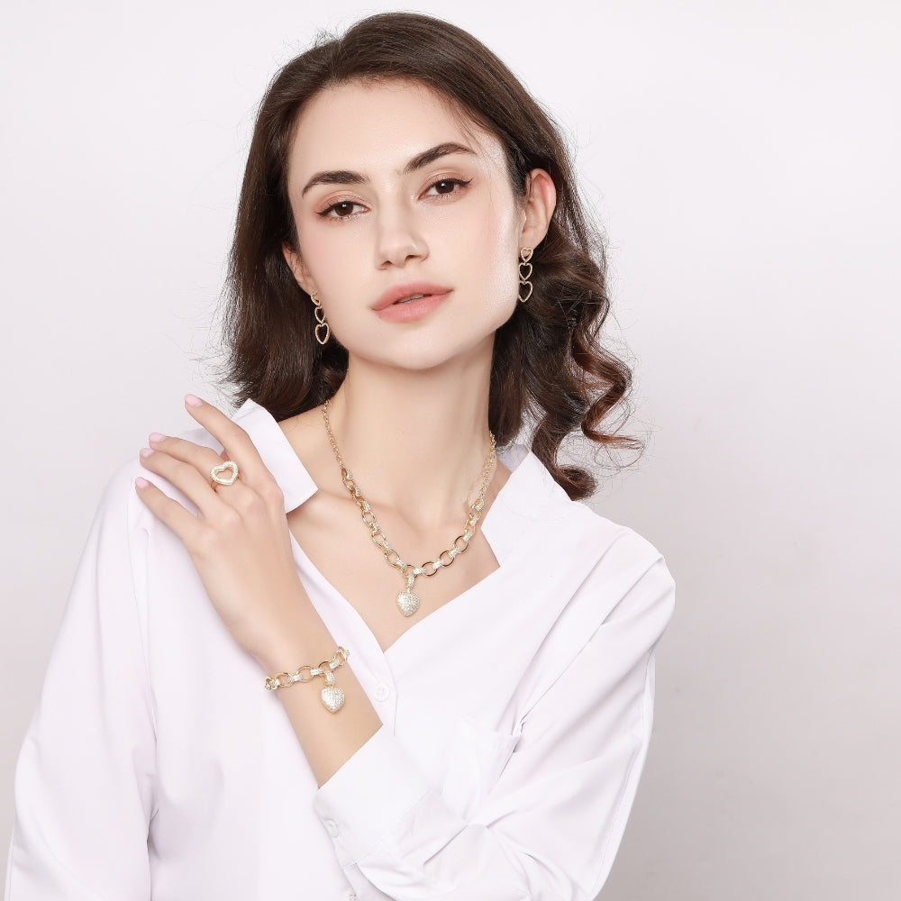 Patricia Ring with Clear Cubic Stones