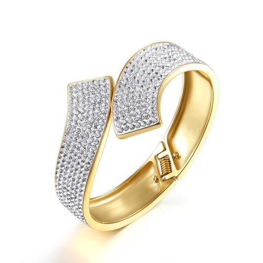 Miranda Gold Plating White Crystal Bracelet