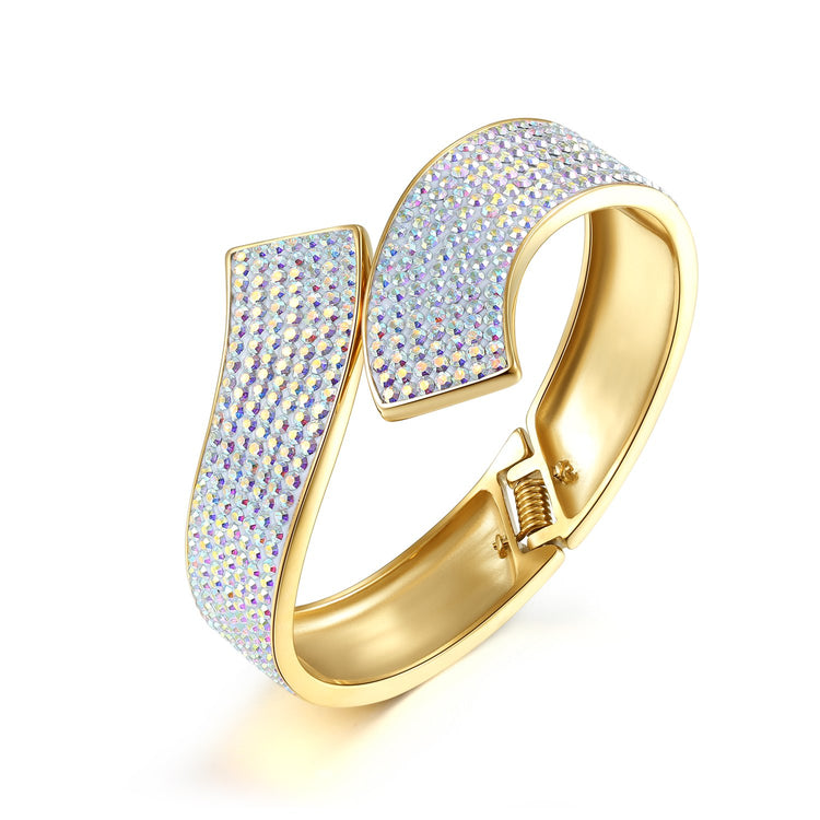 Miranda Gold Plating White AB Crystal Bracelet