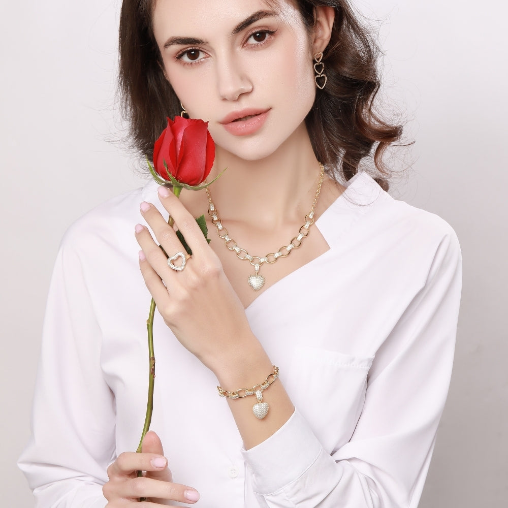 Patricia Ring with Clear Cubic Stones