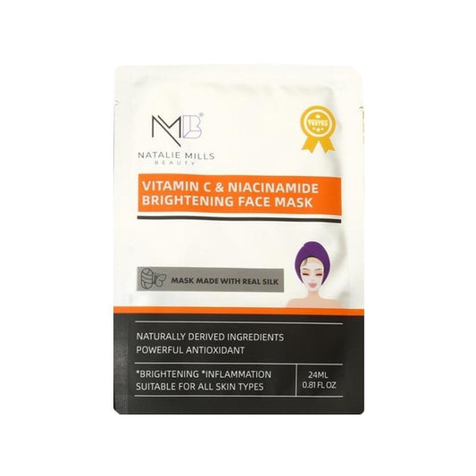 Vitamine c & niacinamide verhelderend zijden gezichtsmasker - single