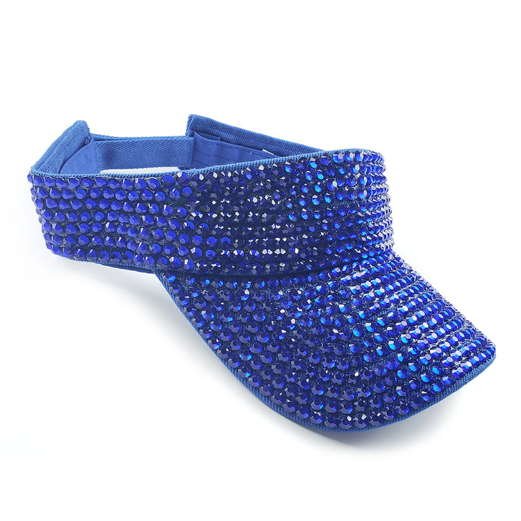 Victoria Visor in Royal Blue with Blue Crystals