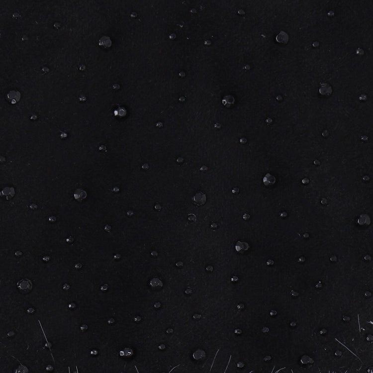 Audrey Kunstpelzhandschuhe in Schwarz mit schwarzen Kristallen