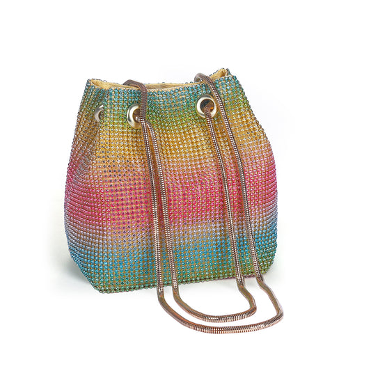 Roxie-Handtasche mit Regenbogen-Strasssteinen
