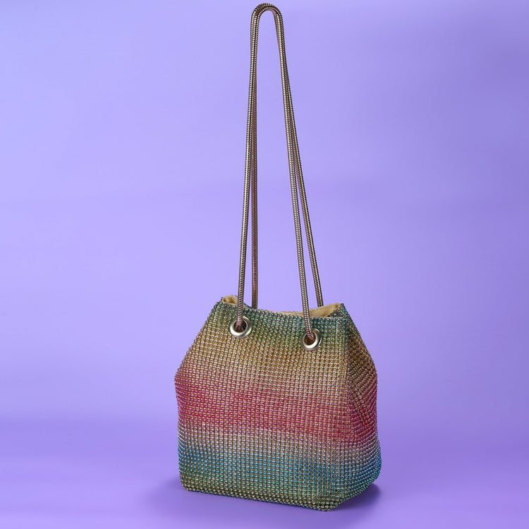 Roxie Rainbow Rhinestone Handbag