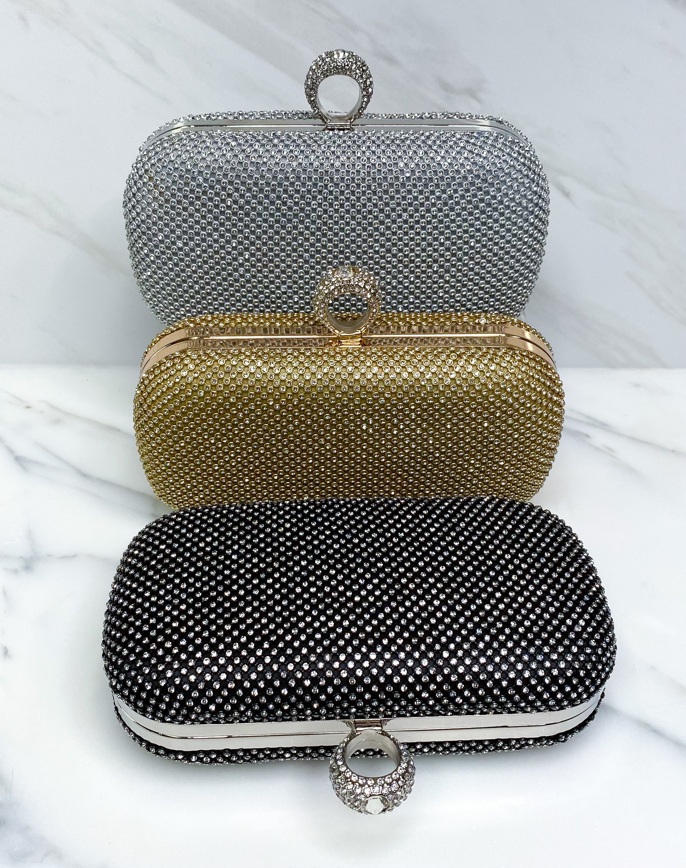 Kirstie Black Rhinestone Clutch