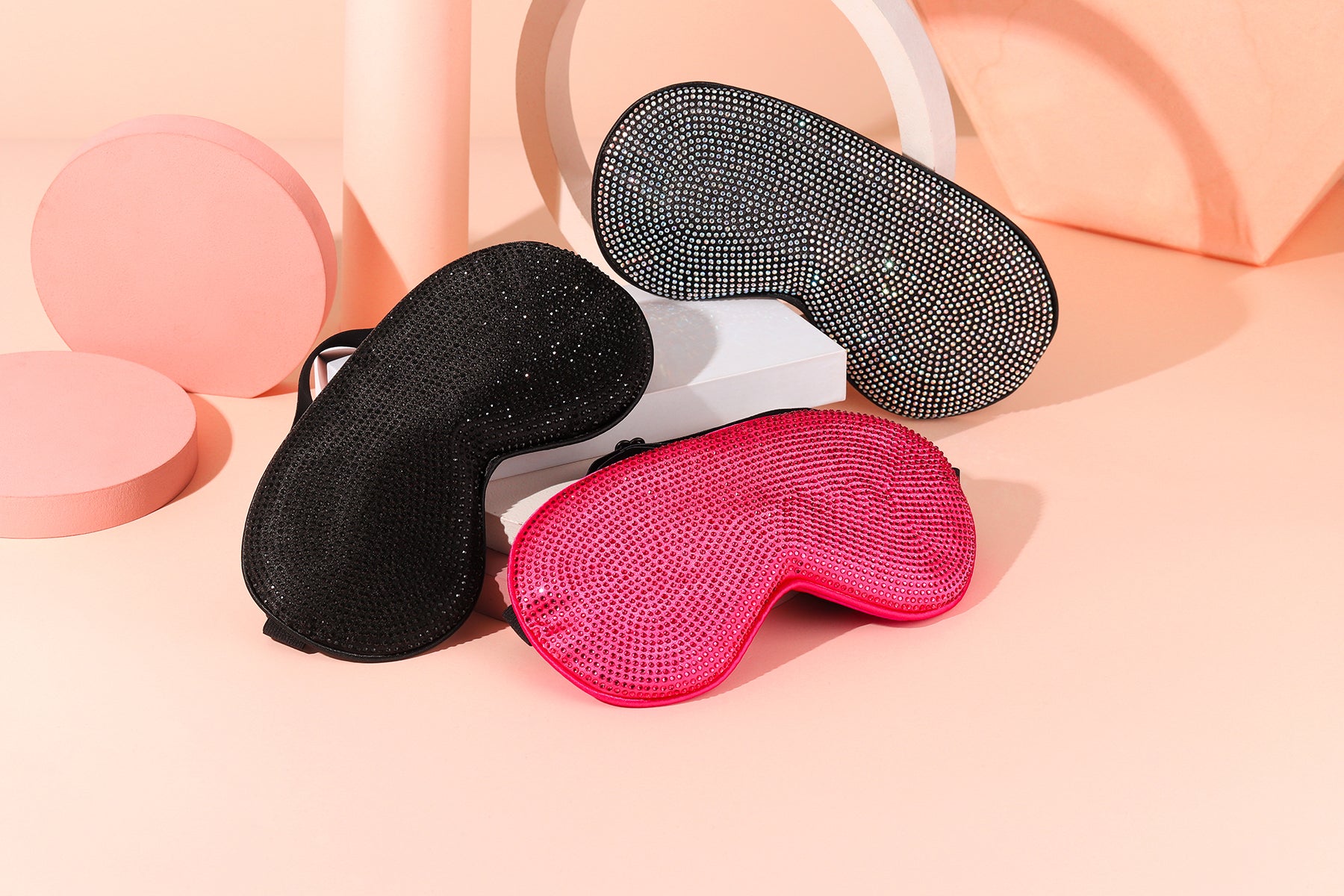 SILK Sleeping Mask in Dark Pink