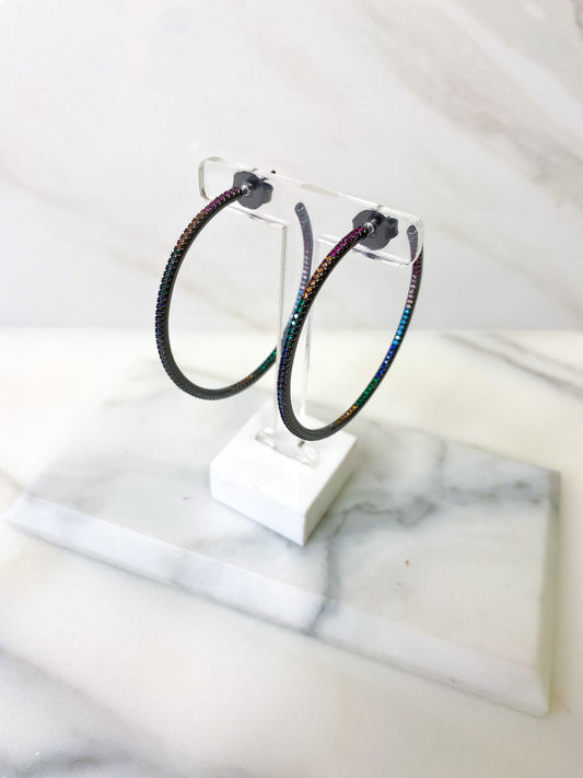 Lucy Black Colorful Hoops