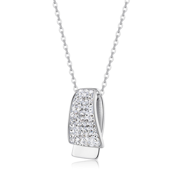 Lucy White Crystal Small Pendant Necklace