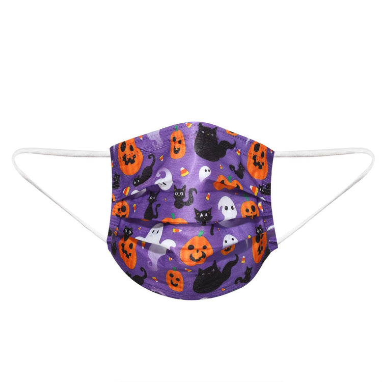 3-Ply Face Masks, set of Purple Halloween Masks