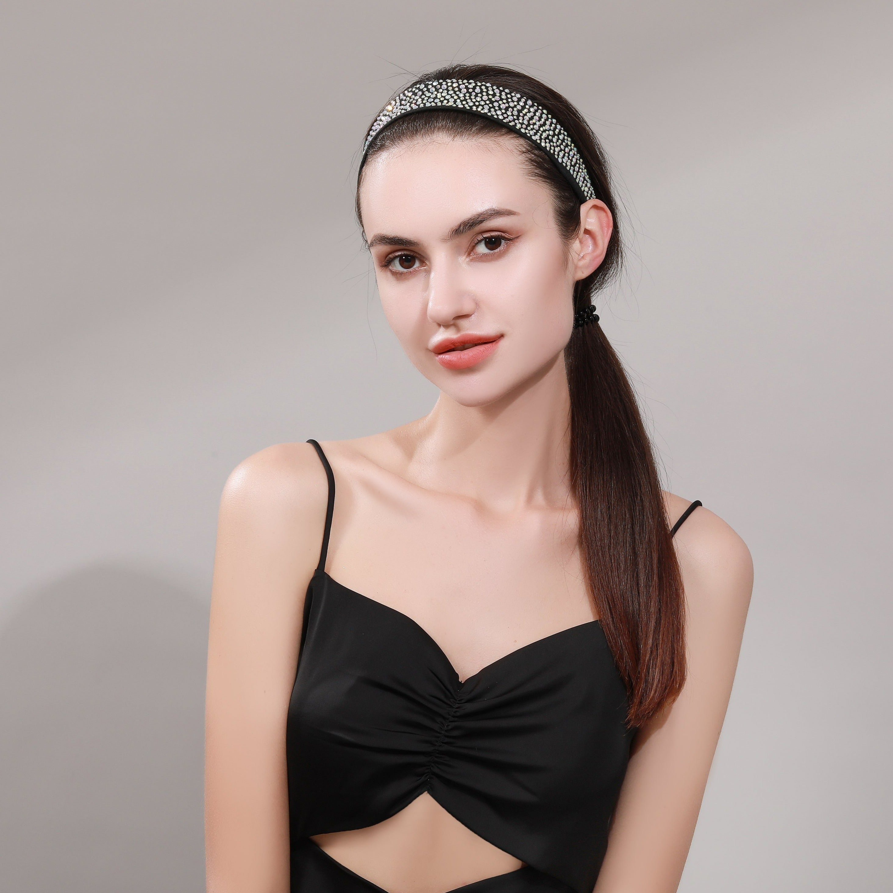 Destiny GLAMBAND in Black with AB Crystals