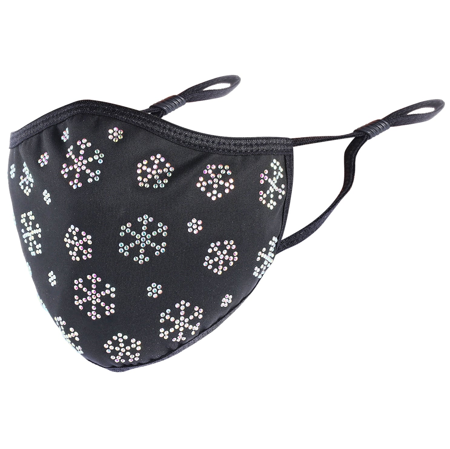 Christmas Collection - Small Snowflakes on Black