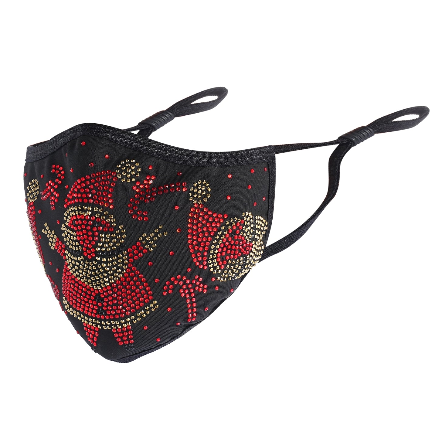 Christmas Collection - Santa in Gold and Red on Black