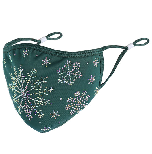 Christmas Collection - Designer Snowflake on Emerald Green