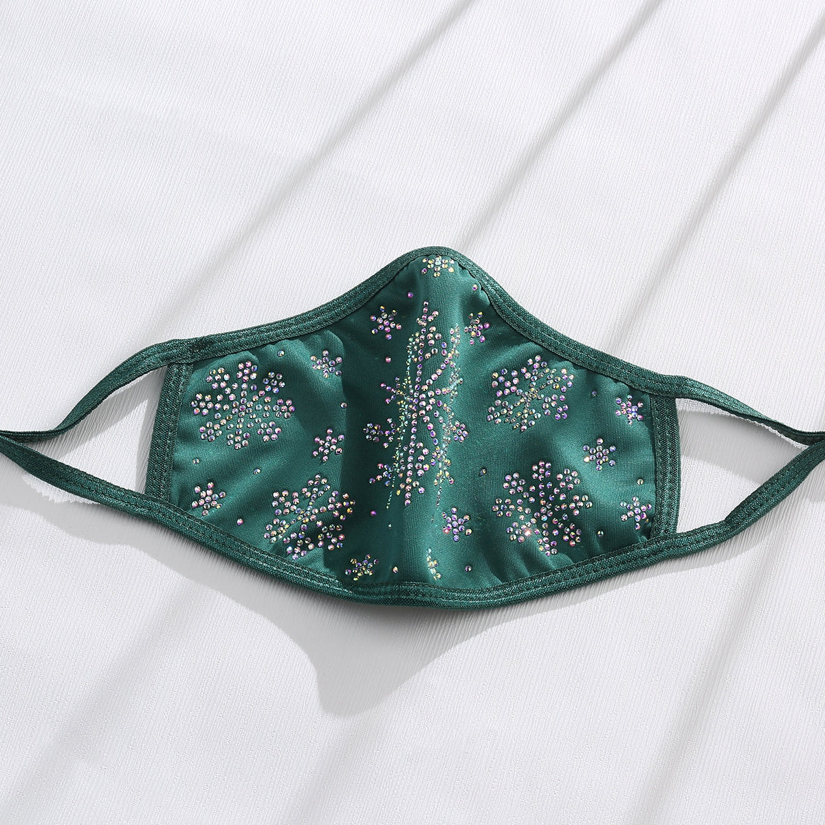 Christmas Collection - Designer Snowflake on Emerald Green