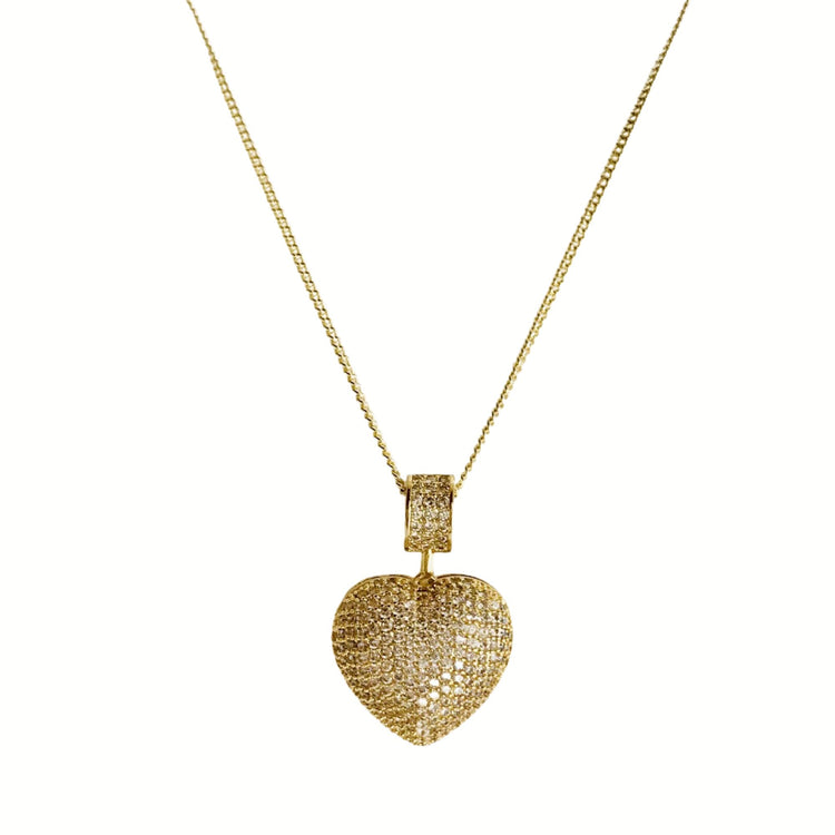 Patricia Heart Necklace with White Cubic Zirconia