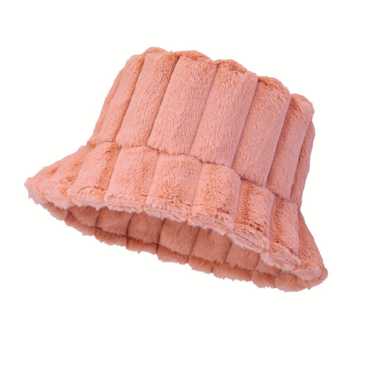 Becky Winter Bucket Hat in Pink