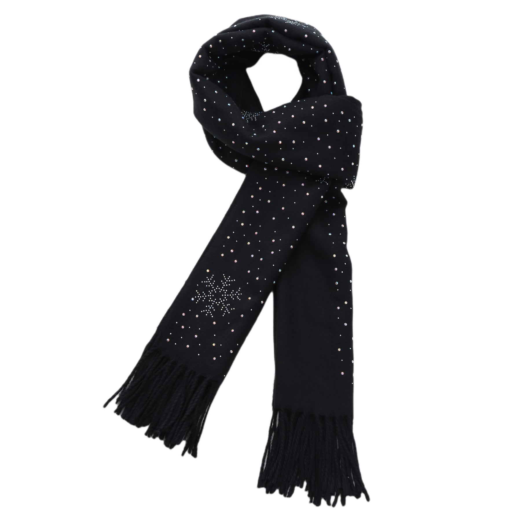 Lucia Snowflake Scarf in Black