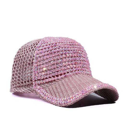 Scarlet Rhinestone Hat i lys rosa