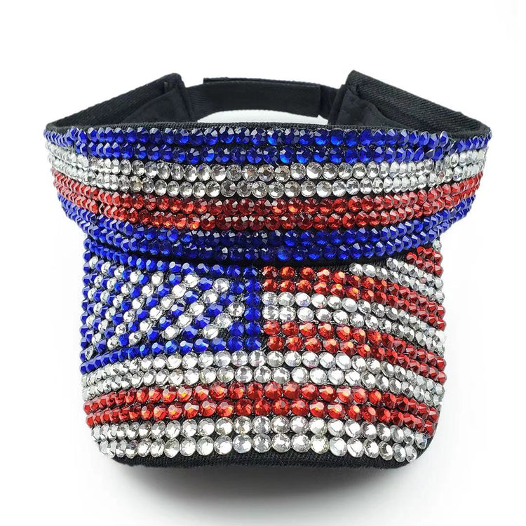 USA Rhinestone Visor!