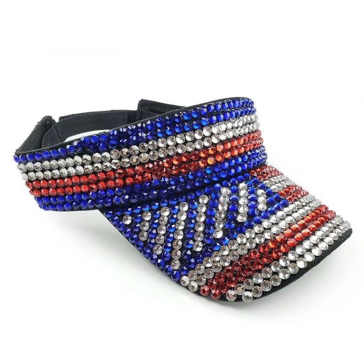 USA Rhinestone Visor!