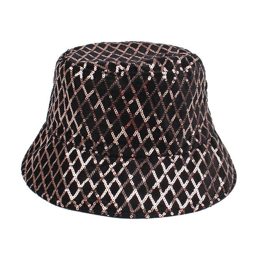 Jerrica Sequin Designer Style Bucket hat in Bronze